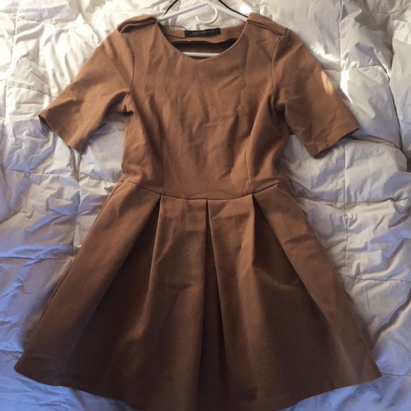 Zara Dresses Zara Brown Dress Poshmark